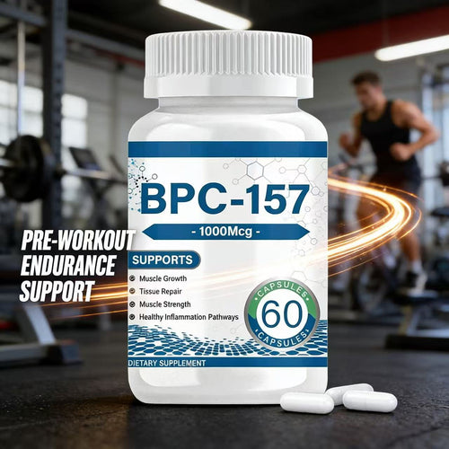 BPC-157 Muscle Growth & Repair Peptide Complex ，1000mcg per Capsule (60ct) | Non-GMO， help you bounce back faster, support whole-body wellness— convenient daily capsule.BPC 157