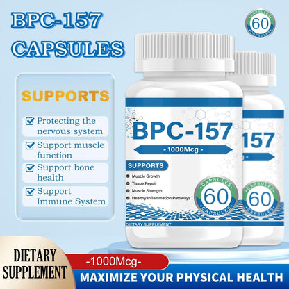 Muscle Growth & Repair Peptide Complex | 157mg Total, 1000mcg per Capsule (60ct) | Non-GMO