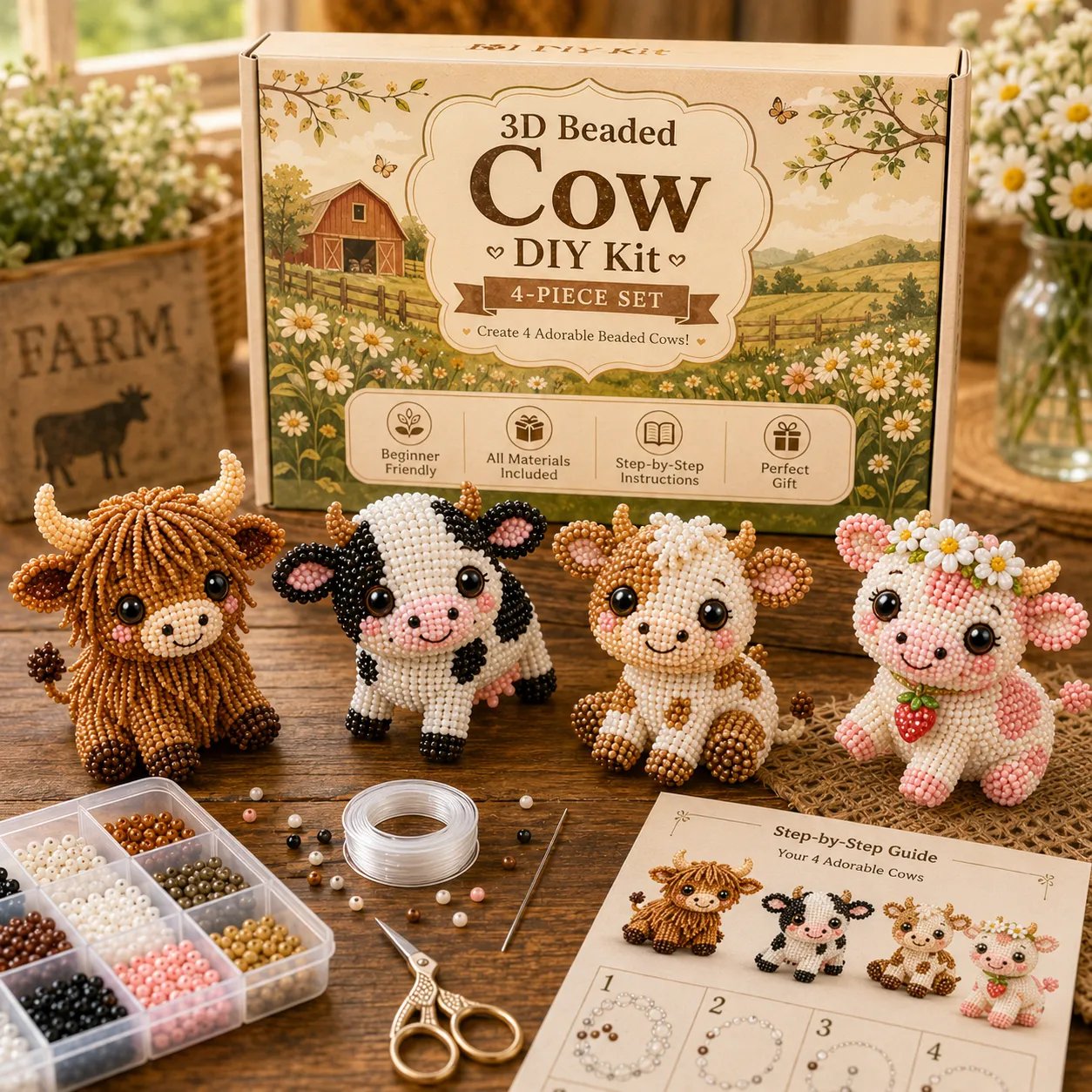 ⏳LIMITED TIME SALE 50% OFF🧵✨ Creative Beaded Mini World 3D DIY Kit Collection