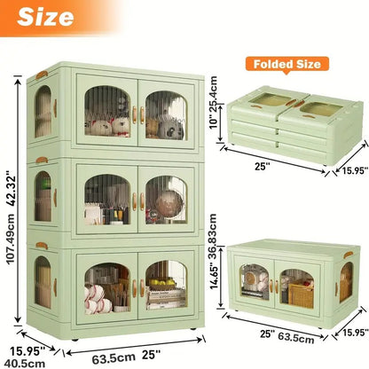 75gal plastic storage bins lids magnetic doors food storage - Temu